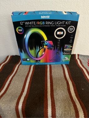 Bower 12" White/RGB Ring Light Kit - Black